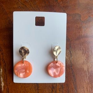 Coral disk earrings